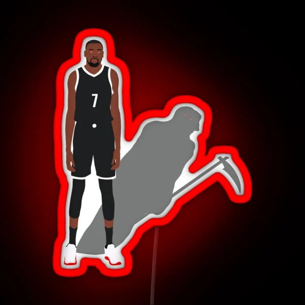 Kevin Durant Slim Reaper Brooklyn Nets RGB Neon Sign