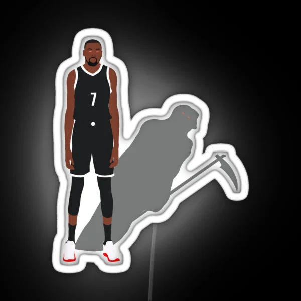 Kevin Durant Slim Reaper Brooklyn Nets RGB Neon Sign