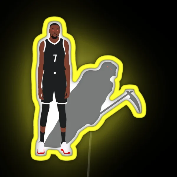 Kevin Durant Slim Reaper Brooklyn Nets RGB Neon Sign