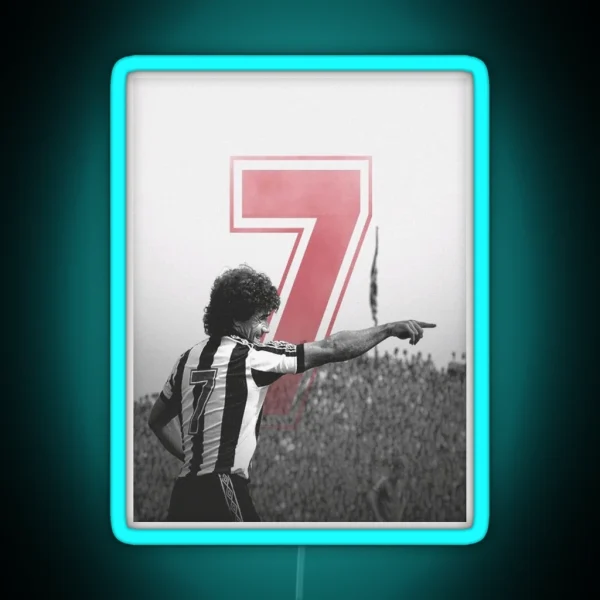 Kevin Keegan Newcastle 7 RGB Neon Sign