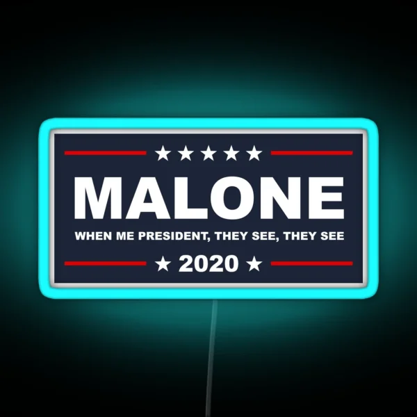 Kevin Malone For President 2020 RGB Neon Sign