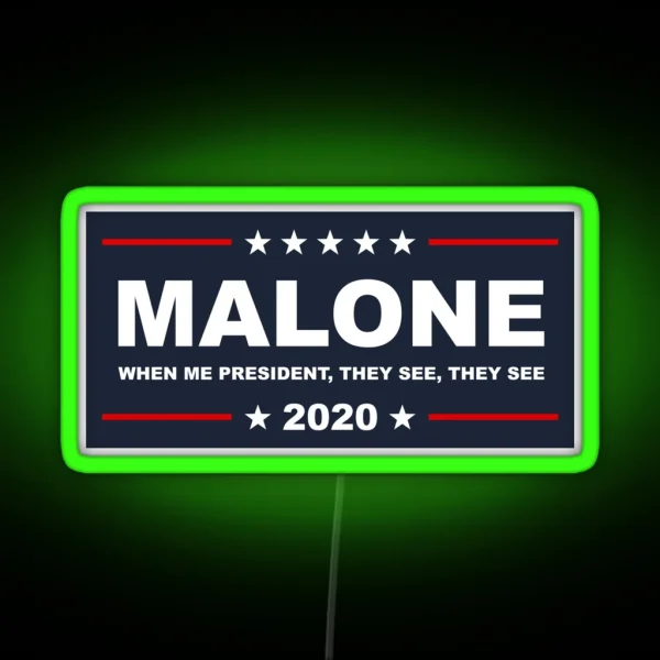 Kevin Malone For President 2020 RGB Neon Sign