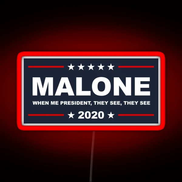 Kevin Malone For President 2020 RGB Neon Sign