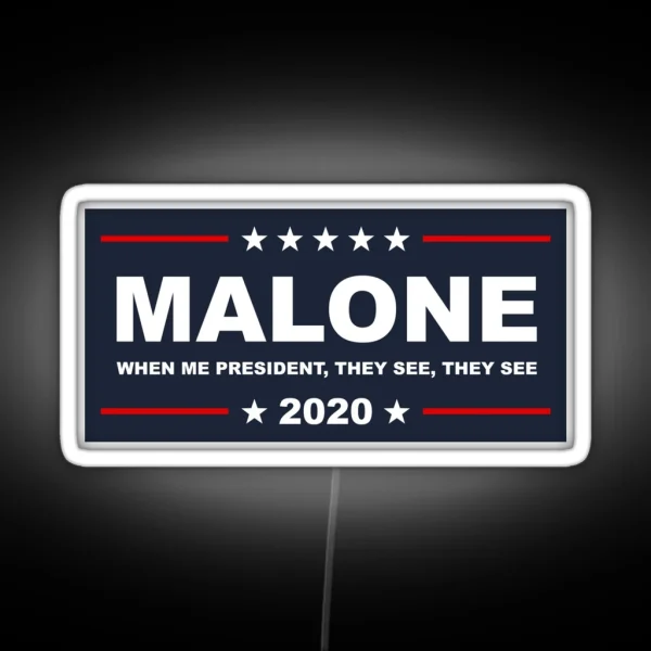 Kevin Malone For President 2020 RGB Neon Sign