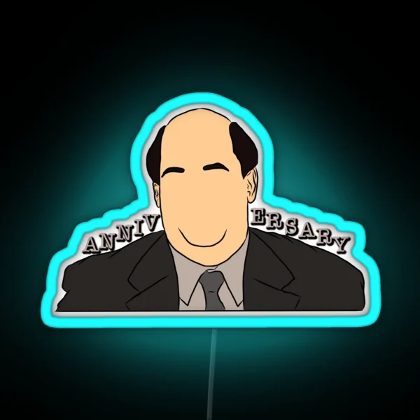 Kevin Malone Happy Anniverary RGB Neon Sign
