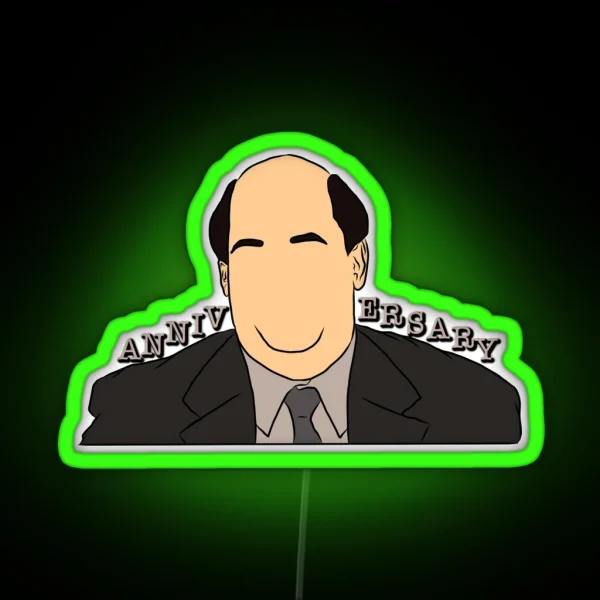 Kevin Malone Happy Anniverary RGB Neon Sign