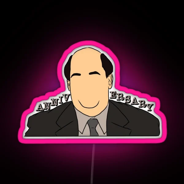 Kevin Malone Happy Anniverary RGB Neon Sign