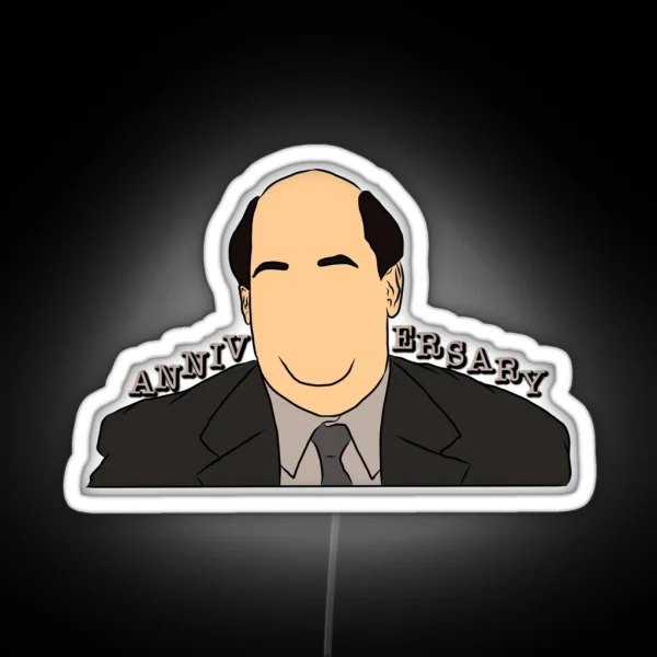 Kevin Malone Happy Anniverary RGB Neon Sign