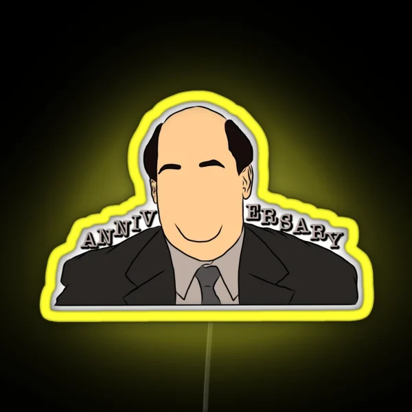 Kevin Malone Happy Anniverary RGB Neon Sign