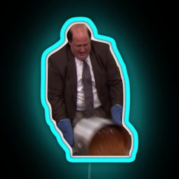 Kevin Malone Spilling Chili RGB Neon Sign