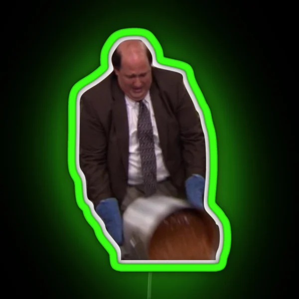 Kevin Malone Spilling Chili RGB Neon Sign