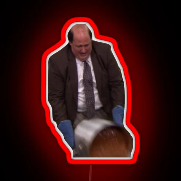 Kevin Malone Spilling Chili RGB Neon Sign