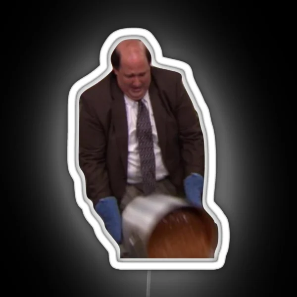 Kevin Malone Spilling Chili RGB Neon Sign