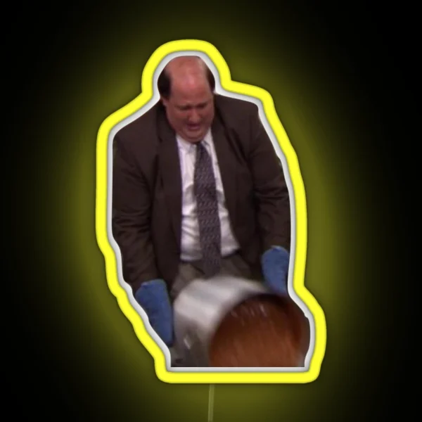 Kevin Malone Spilling Chili RGB Neon Sign