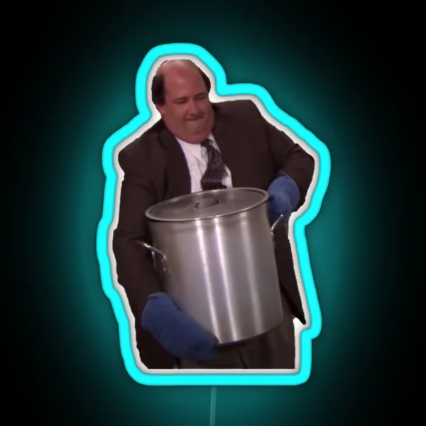 Kevin Malone Spilling Chilli RGB Neon Sign