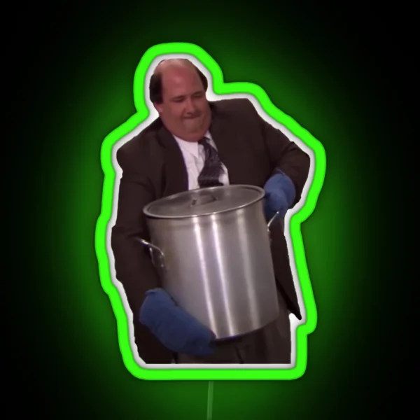 Kevin Malone Spilling Chilli RGB Neon Sign