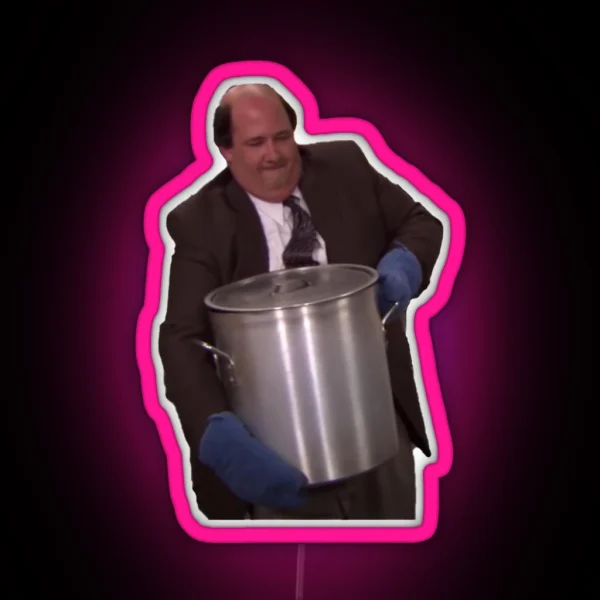 Kevin Malone Spilling Chilli RGB Neon Sign