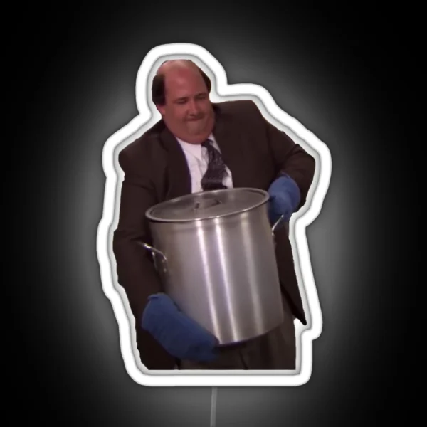 Kevin Malone Spilling Chilli RGB Neon Sign