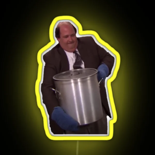 Kevin Malone Spilling Chilli RGB Neon Sign
