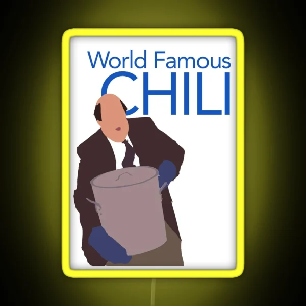 KEVIN MALONE WORLD FAMOUS CHILI Dunder Mifflin RGB Neon Sign