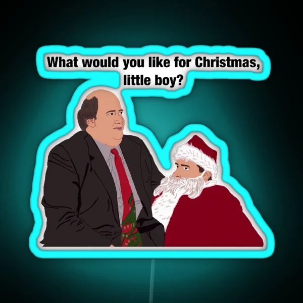 Kevin Sitting On Santa Michael S Lap RGB Neon Sign