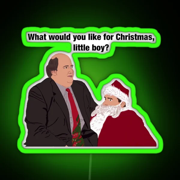 Kevin Sitting On Santa Michael S Lap RGB Neon Sign