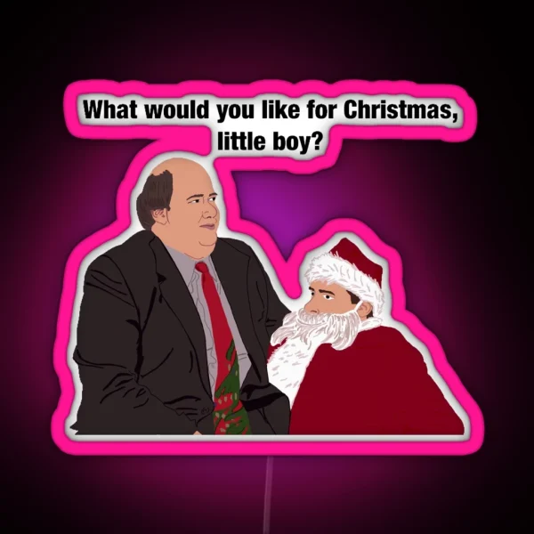 Kevin Sitting On Santa Michael S Lap RGB Neon Sign