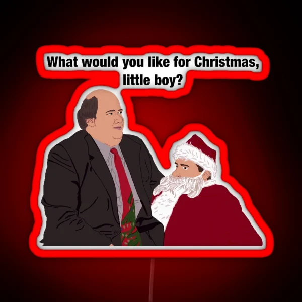 Kevin Sitting On Santa Michael S Lap RGB Neon Sign