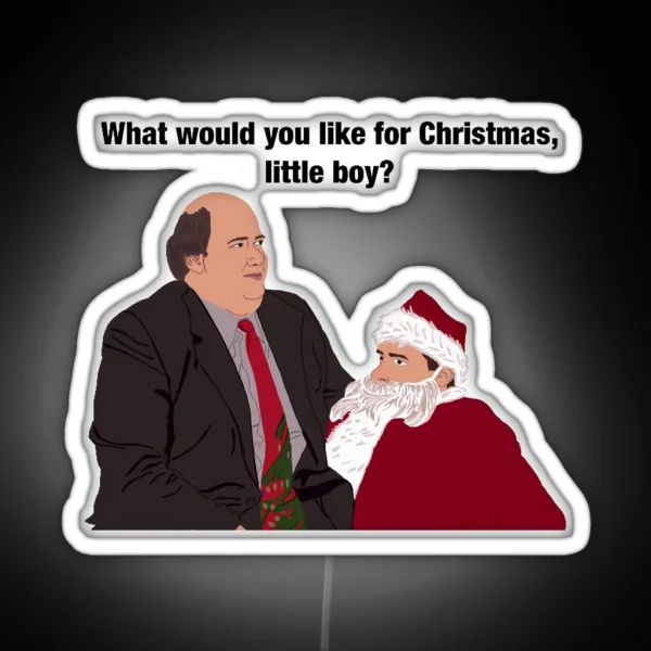 Kevin Sitting On Santa Michael S Lap RGB Neon Sign
