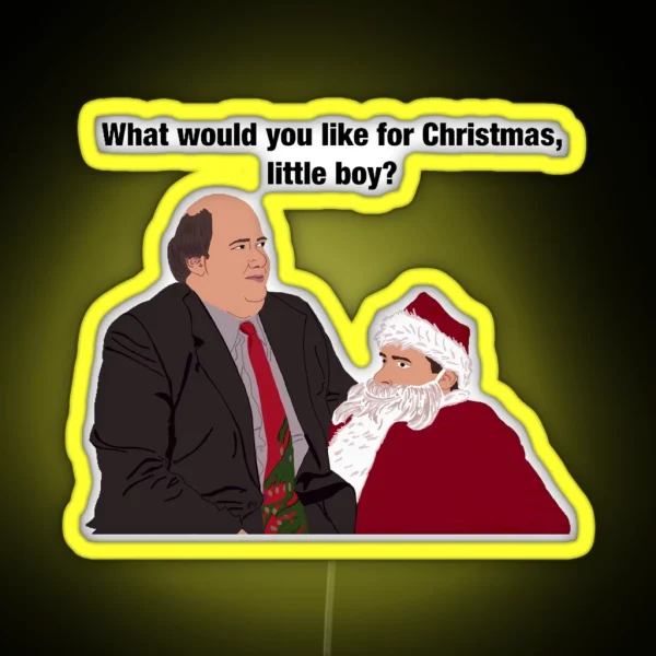 Kevin Sitting On Santa Michael S Lap RGB Neon Sign