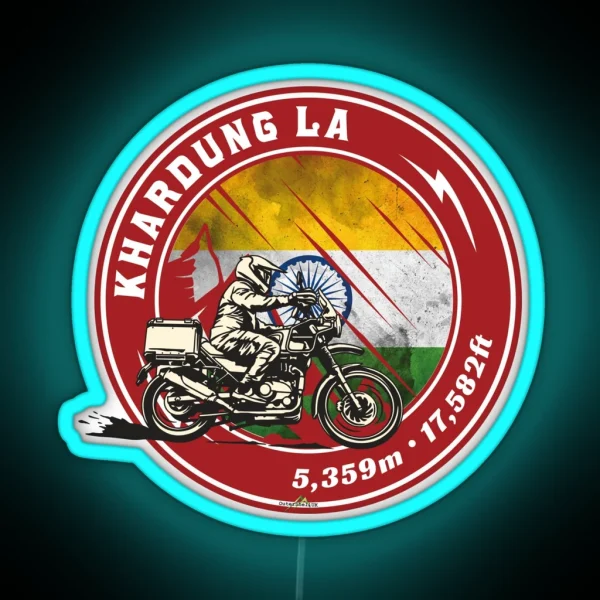 Khardung La India Motorcycle Led Led 01 RGB Neon Sign
