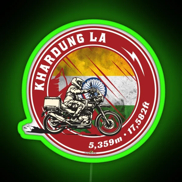 Khardung La India Motorcycle Led Led 01 RGB Neon Sign