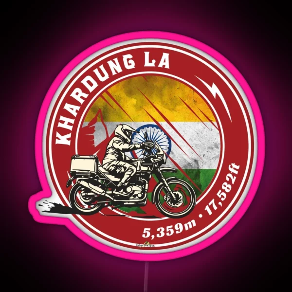 Khardung La India Motorcycle Led Led 01 RGB Neon Sign