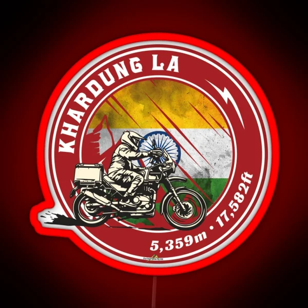 Khardung La India Motorcycle Led Led 01 RGB Neon Sign