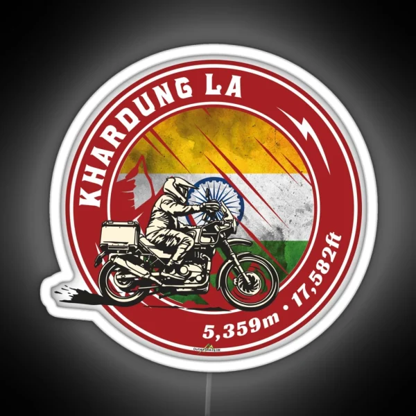 Khardung La India Motorcycle Led Led 01 RGB Neon Sign