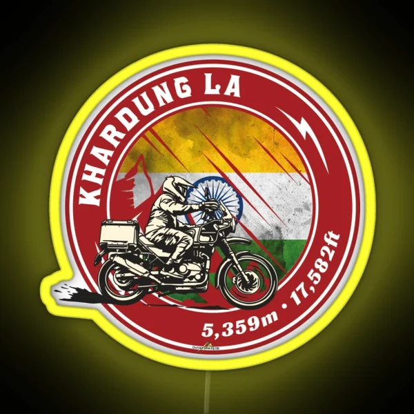 Khardung La India Motorcycle Led Led 01 RGB Neon Sign