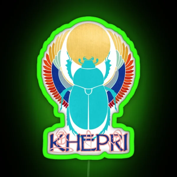 Khepri Egyptian Sun God RGB Neon Sign