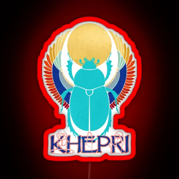 Khepri Egyptian Sun God RGB Neon Sign