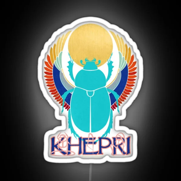 Khepri Egyptian Sun God RGB Neon Sign