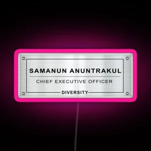 Khun Sam CEO Diversity Gap The Series RGB Neon Sign