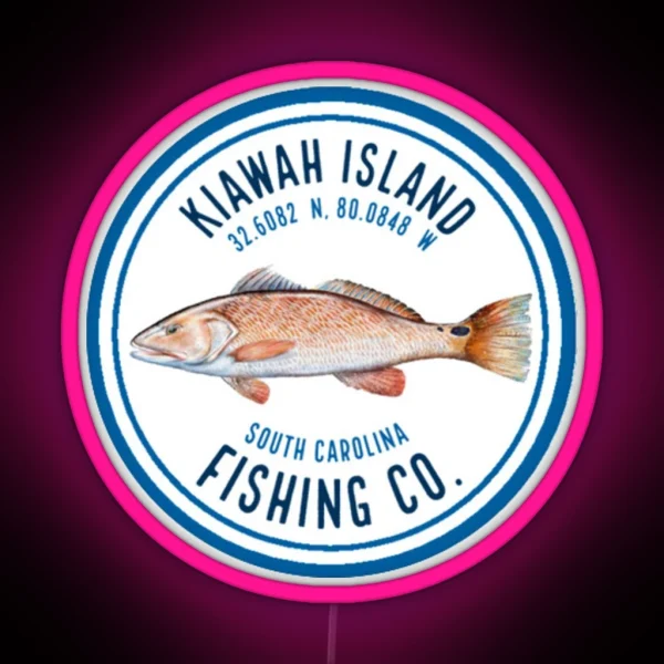 Kiawah Island Fishing Co Logo RGB Neon Sign