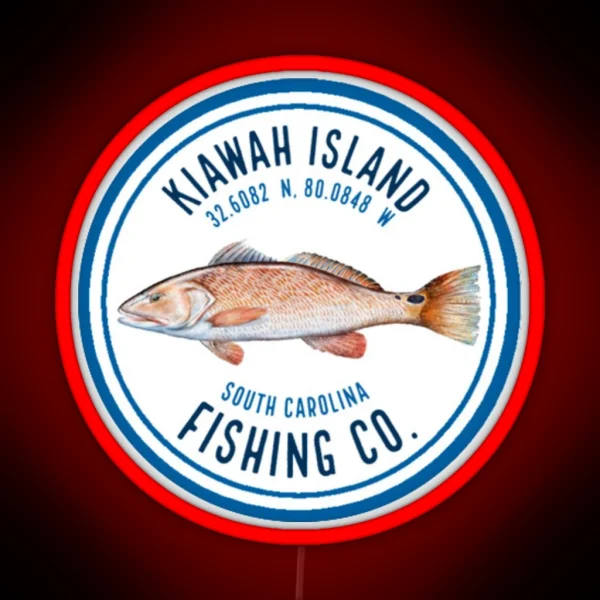 Kiawah Island Fishing Co Logo RGB Neon Sign