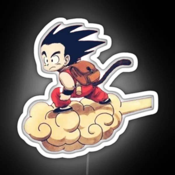 Kid Goku On Flying Nimbus RGB Neon Sign