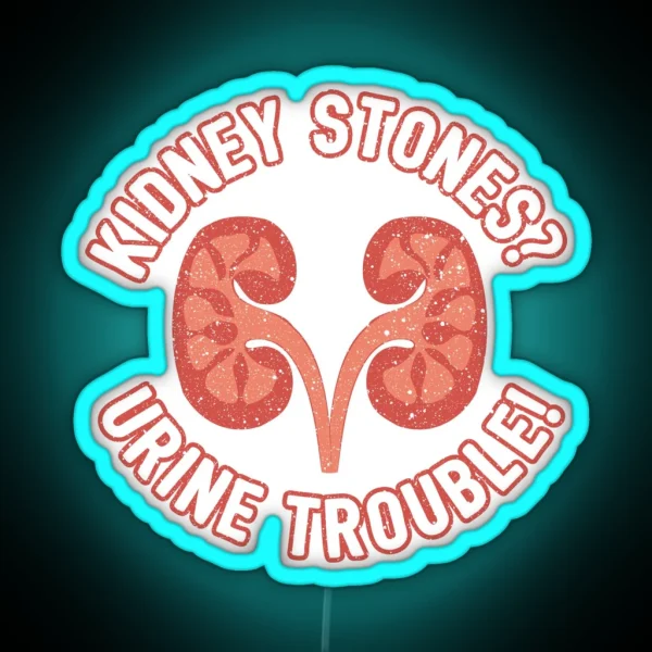 Kidney Stones Urine Trouble Funny Doctor Pun Gift RGB Neon Sign