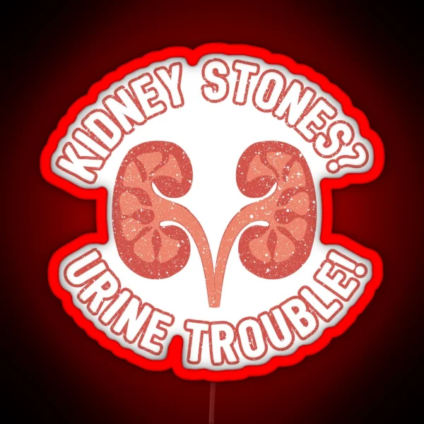 Kidney Stones Urine Trouble Funny Doctor Pun Gift RGB Neon Sign