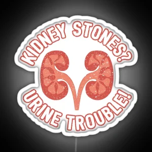 Kidney Stones Urine Trouble Funny Doctor Pun Gift RGB Neon Sign