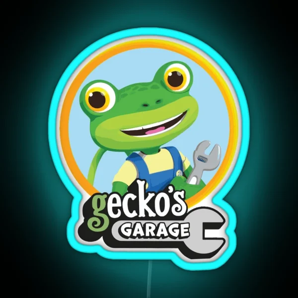 Kids Garage Gecko S GG RGB Neon Sign