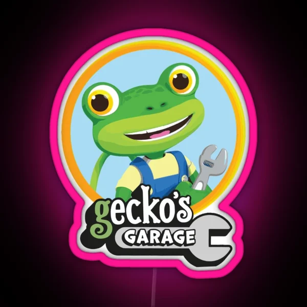 Kids Garage Gecko S GG RGB Neon Sign