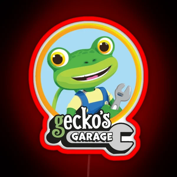 Kids Garage Gecko S GG RGB Neon Sign