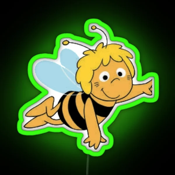 Kids Shows Willy Maya The Bee And Her Best Friend Having Great Adventures RGB Neon Sign